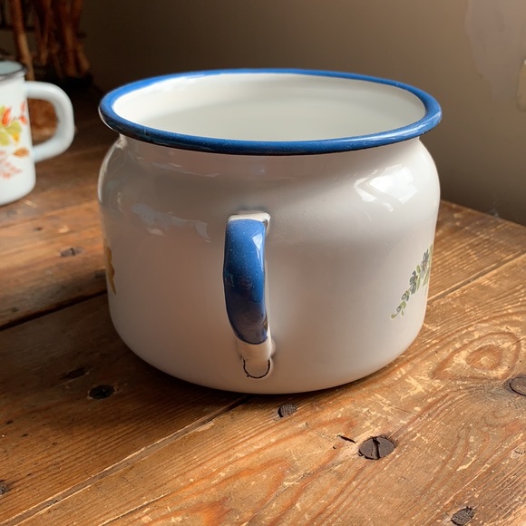 Antique Enameled Soup Cup - Picture 2 of 6